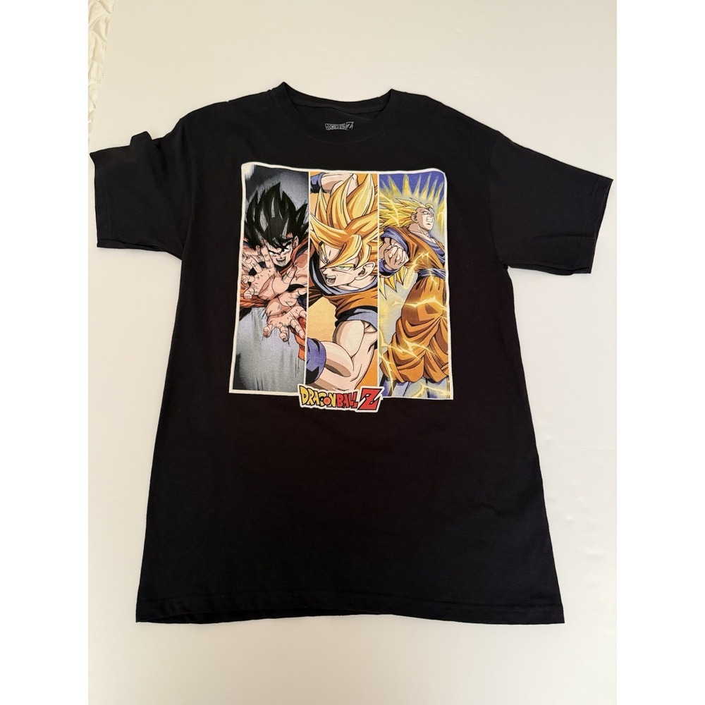 Dragon Ball Z Goku Men Small T-Shirt Black Cotton Super Saiyan Manga Anime NEW